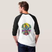 Intricatieve traditionele Lord Krishna-kunst T-shirt (Achterkant volledig)