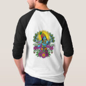 Intricatieve traditionele Lord Krishna-kunst T-shirt (Achterkant)