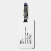 Intriciteit Art Wall in rood en wit Bagagelabel (Achterkant verticaal)