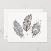 Intriciteit damestuel briefkaart (Voorkant / Achterkant)