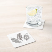 Intriciteit damestuel kartonnen onderzetters (Insitu)