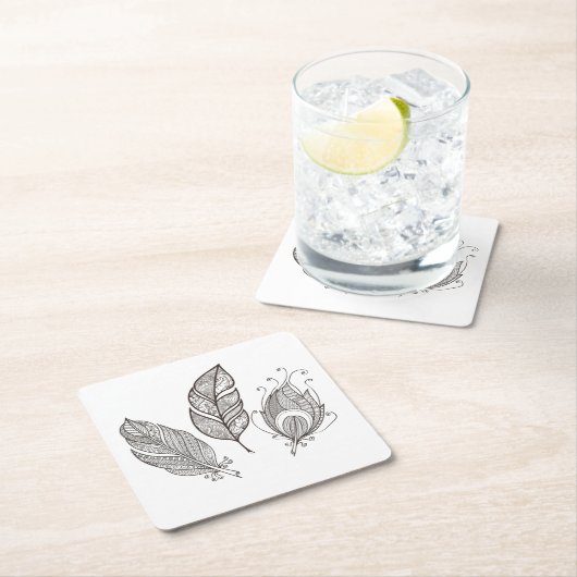 Intriciteit damestuel kartonnen onderzetters (Insitu)