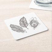 Intriciteit damestuel kartonnen onderzetters (Schuin)