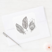 Intriciteit damestuel vierkante sticker (Envelop)