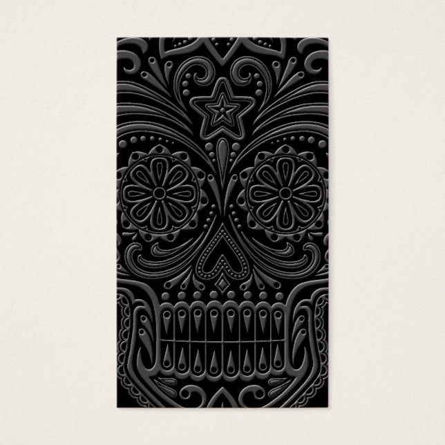 Intriciteit Donkere suikerschedel Visitekaartje (Voorkant)