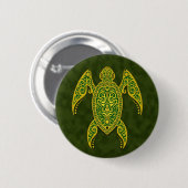 Intriciteit Groene Zee Turtle Ronde Button 5,7 Cm (Voorkant /achterkant)