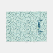 Intriciteit Ivy Botanisch Patroon Fleece Deken (Voorkant (Horizontaal))
