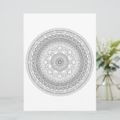 Intriciteit Mandala Black Lines Coloring Sjabloon  (Staand voorkant)