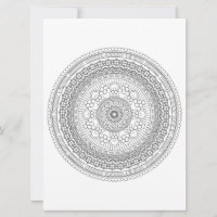 Intriciteit Mandala Black Lines Coloring Sjabloon