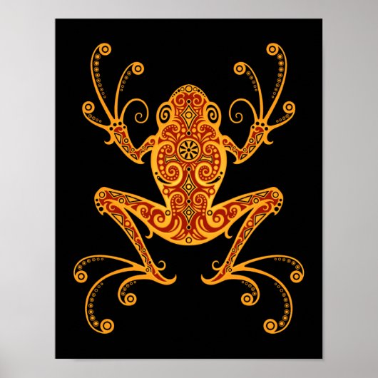 Intriciteit Rood- en Gele Boomkikker Poster (Voorkant)
