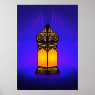 Intriciteit van de Islamitische Vloerlamp Poster