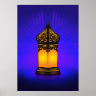 Intriciteit van de Islamitische Vloerlamp Poster