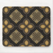 Intriciteitspatroon zwart en goudgeometrisch patro muismat (Voorkant)