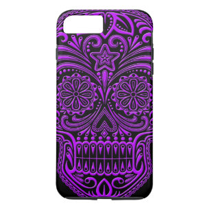 Intriciteitsschedel met Paarse en zwarte suiker Case-Mate iPhone Case