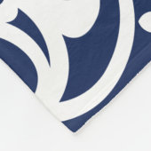 Intricotblauw goudwit Marokkaanse arabesque ogee Fleece Deken (Hoek)