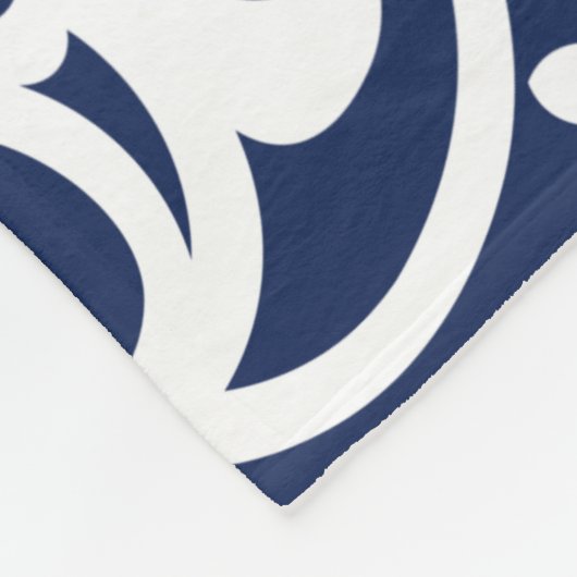 Intricotblauw goudwit Marokkaanse arabesque ogee Fleece Deken (Hoek)