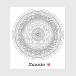 Intrict Black and White Mandala v3 Sticker