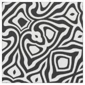 Intrict Black and White Modern Mandala Pattern Stof (Close Up)