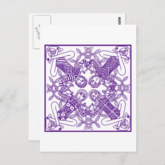 Intrict Celtic Knot Interlinked Symbolisme Briefkaart (Voorkant / Achterkant)