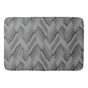 Intrict Charcoal Marble Pattern Bath Mat