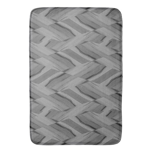 Intrict Charcoal Marble Pattern Bath Mat (Voorkant Verticaal)