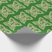 Intrict Gold Celtic Butterfly Pattern Cadeaupapier (Hoek)