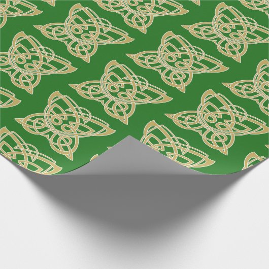 Intrict Gold Celtic Butterfly Pattern Cadeaupapier (Hoek)