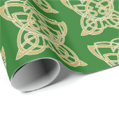 Intrict Gold Celtic Butterfly Pattern Cadeaupapier (Rol Hoek)