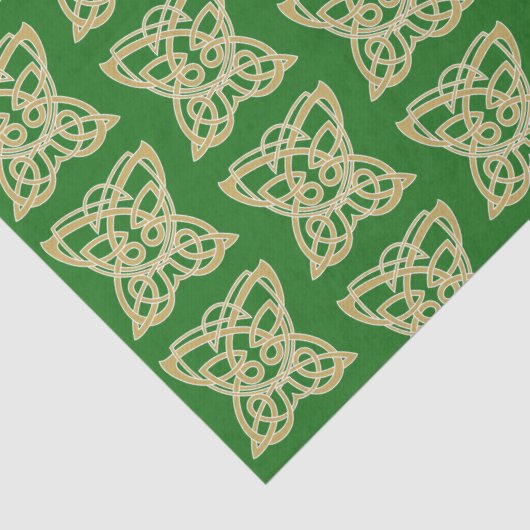 Intrict Gold Celtic Butterfly Pattern Tissuepapier (Detail)