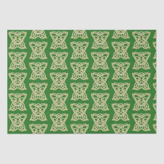 Intrict Gold Celtic Butterfly Pattern Tissuepapier (Voorkant)