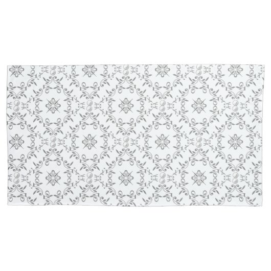 Intrict Scroll Pattern Grey Kussensloop (Voorkant)