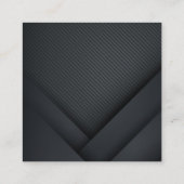 Intricte, moderne zwarte pendelverpakking vierkante visitekaartje (Achterkant)