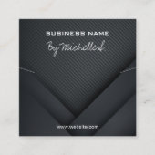 Intricte, moderne zwarte pendelverpakking vierkante visitekaartje (Voorkant)
