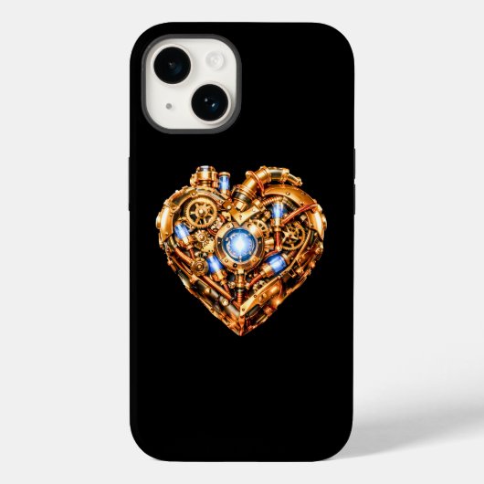 Intrieke Steampunk Mechanische Hart iPhone Hoesje (Achterkant)