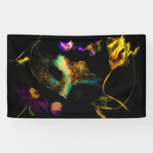 Intrige met een venetisch maskerpaneel Banner