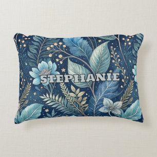 Intrigerend Blauw & Groen Botanisch - Sterrenachti Accent Kussen