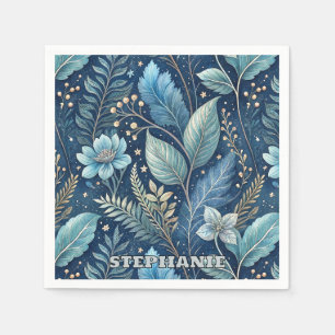 Intrigerend Blauw & Groen Botanisch - Sterrenachti Servet