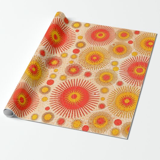 Intrigerend modern abstract design met florale en cadeaupapier (Uitgerold)