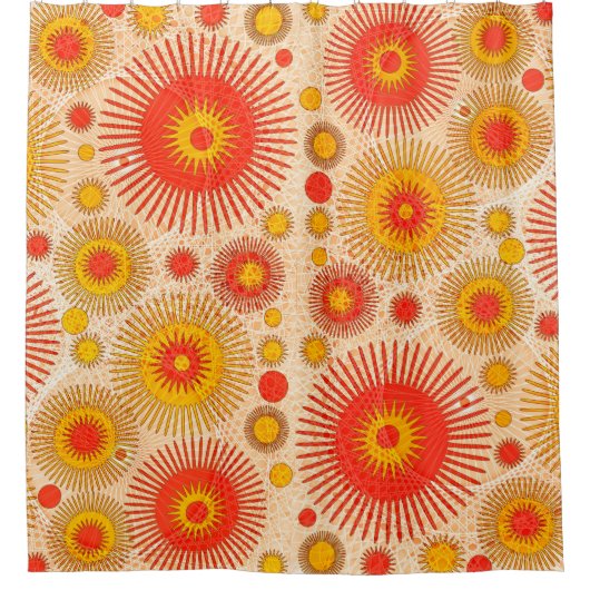 Intrigerend modern abstract design met florale en douchegordijn (Voorkant)