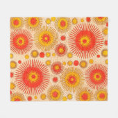 Intrigerend modern abstract design met florale en fleece deken (Voorkant (Horizontaal))