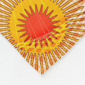 Intrigerend modern abstract design met florale en fleece deken (Hoek)