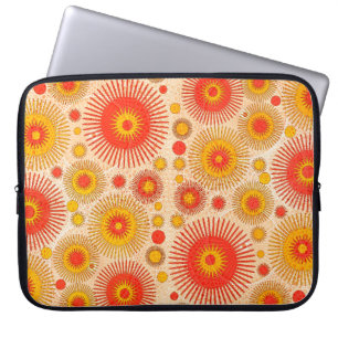 Intrigerend modern abstract design met florale en laptop sleeve