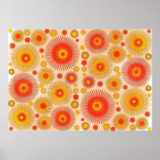 Intrigerend modern abstract design met florale en poster (Voorkant)