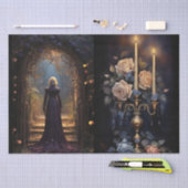 intrigerende Fantasy Gothic Bloemen Decoupage Tissuepapier (Craft)