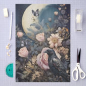 Intrigerende Fantasy Gothic Raven & Florals Tissuepapier (Craft)