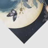 Intrigerende Fantasy Gotische Raaf & Bloemen Tissuepapier (Detail)