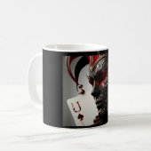 Intrigerende Jack of Spades Mask Coffee Mok | Harl (Voorkant links)