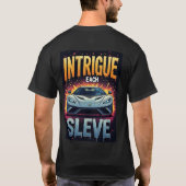 🏁 Intriges elke mouw zilveren sportwagen luxe T-shirt (Achterkant)