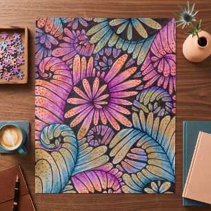 Intrigeuze Boho Zen Doodle Kunst Botanische Therap Legpuzzel