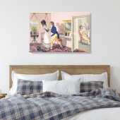 Intrigue, bord 10 van "De vereiste kwalificaties" Canvas Afdruk (Insitu (Slaapkamer))